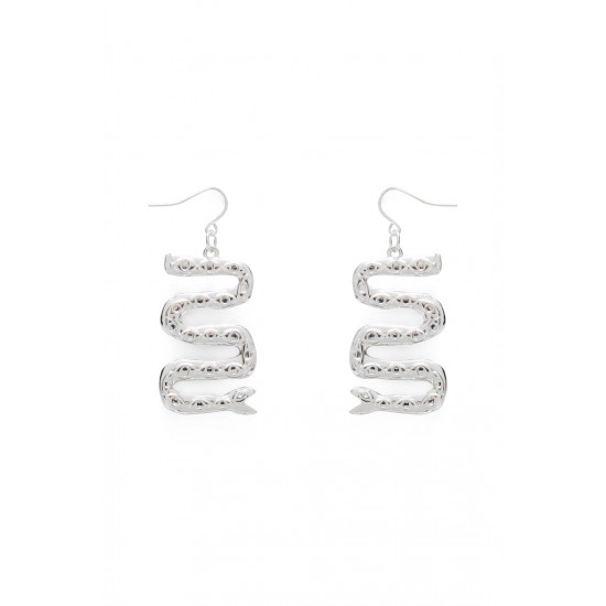 Silver Serpent Earring