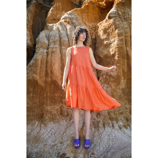 Mandarin Tiered Dress