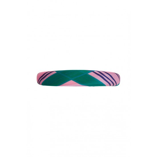 Pink Lake Check Padded Headband