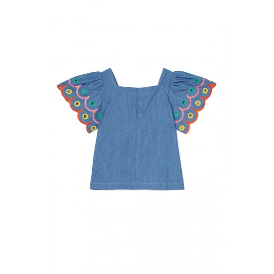 Flutterby Broderie Top