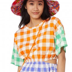 Poppy Gingham Floppy Hat