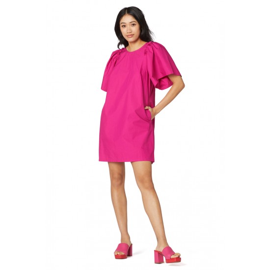 Fuschia Ruffle Mini Dress