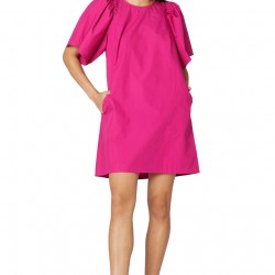 Fuschia Ruffle Mini Dress