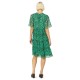 Spot Pleated Dress