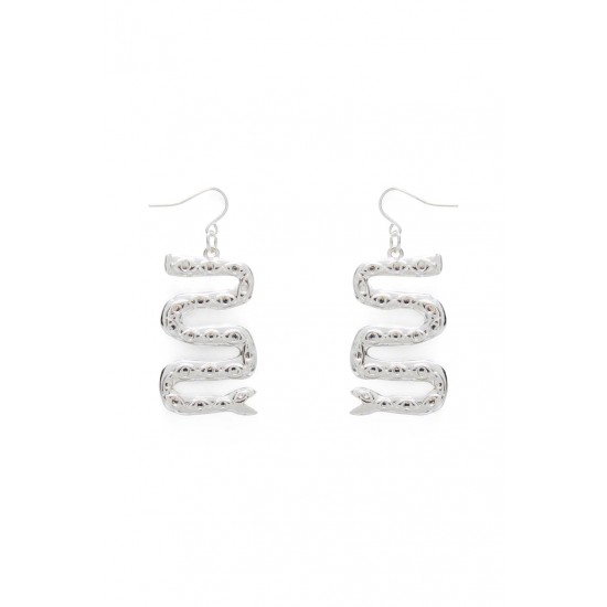 Silver Serpent Earring